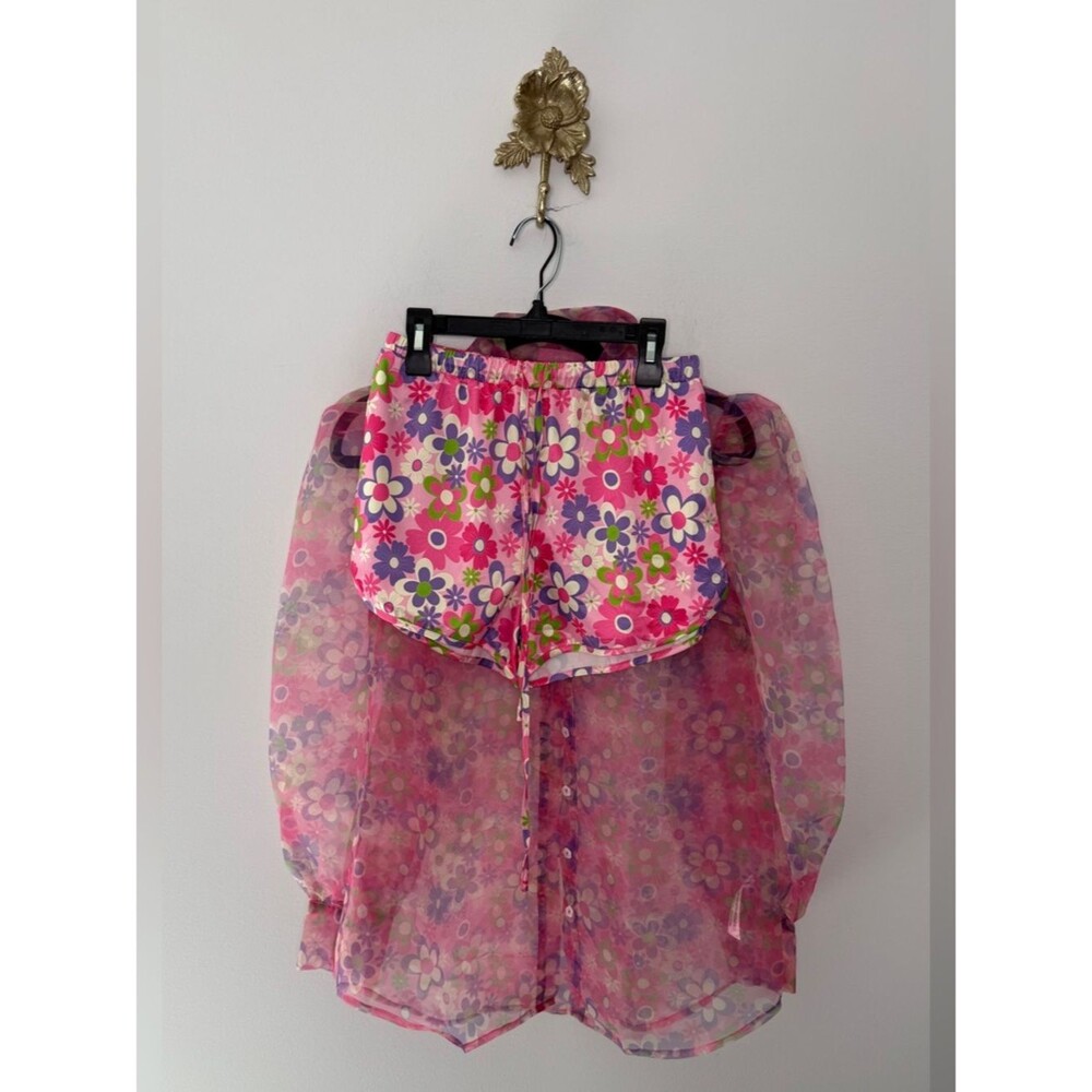 Dolls Kill Sugar Thrillz Growin' Pretty Floral Set XS
